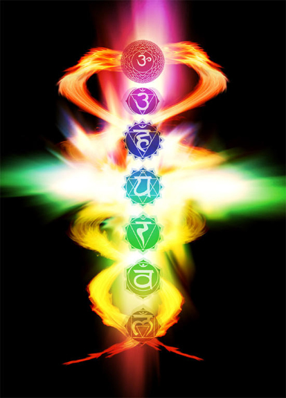 Os Chakras são simplesmente as portas de conexão de nosso corpo físico com o mundo. Através deles captamos a força vital, trocamos energia com outros seres vivos e recebemos a intuições e informações espirituais. Eles controlam a distribuição de energia nos órgãos, equilibram os sentimentos e os pensamentos e nos conectam com o Divino. Sem os Chakras simplesmente não haveria a vida e nem a expressão de nossa consciência !